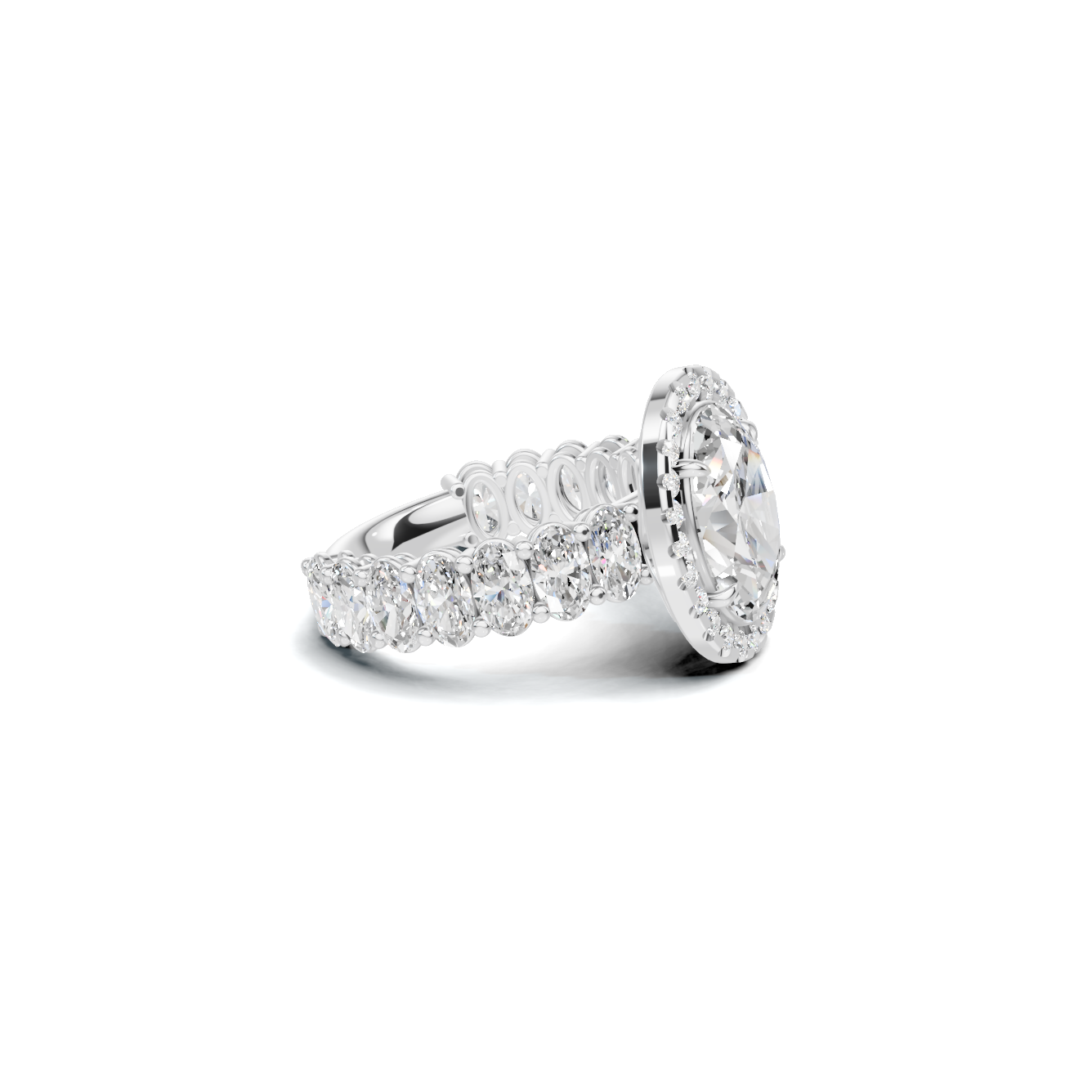 Brilliant Halo Eternity Ring