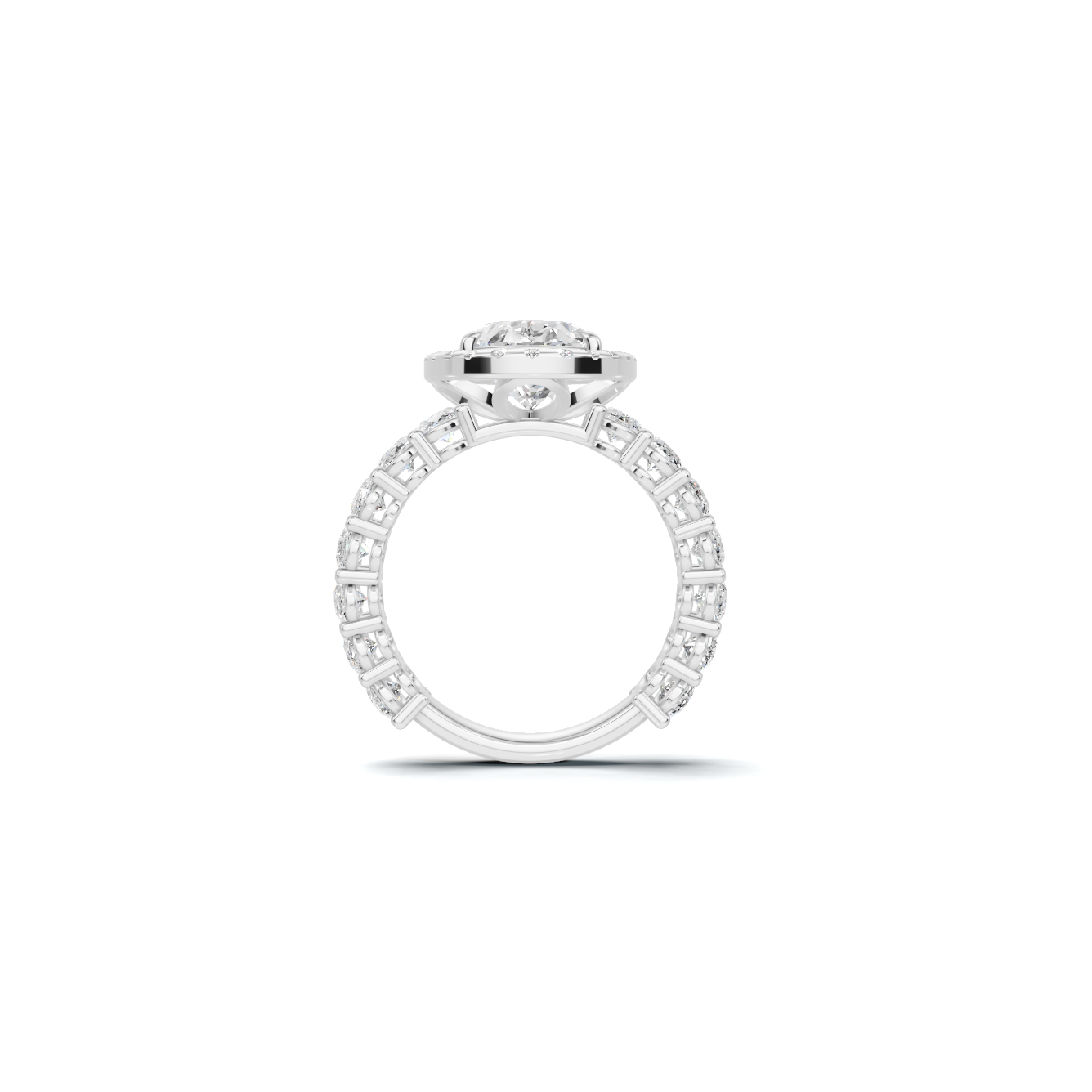 Brilliant Halo Eternity Ring