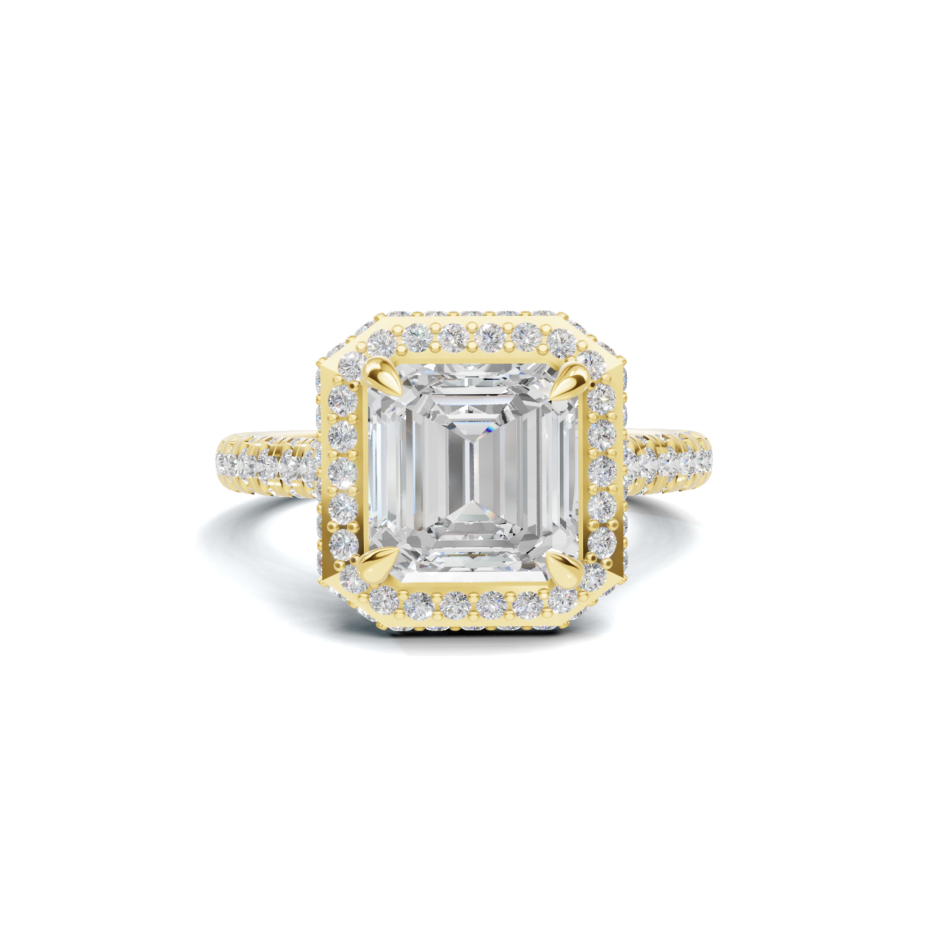Brilliant Pave Halo Ring