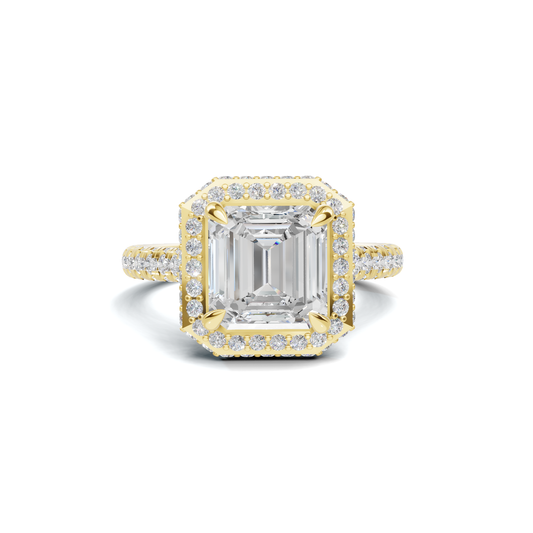 Brilliant Pave Halo Ring