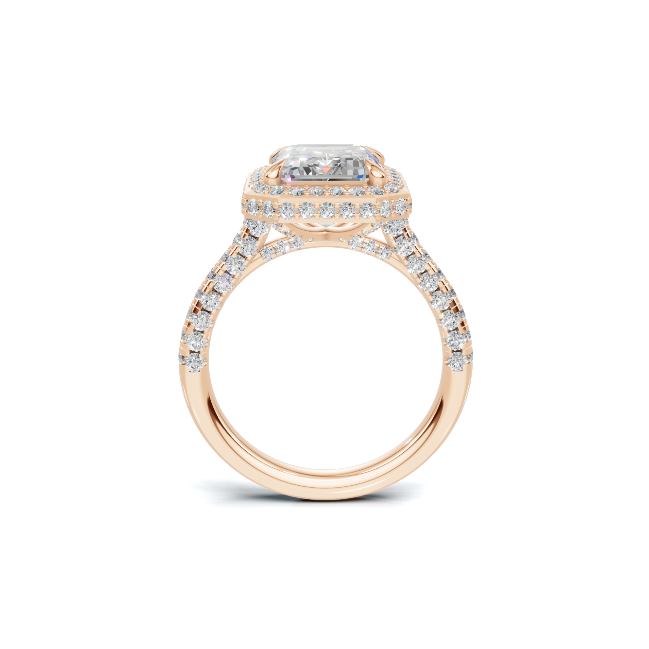 Brilliant Pave Halo Ring