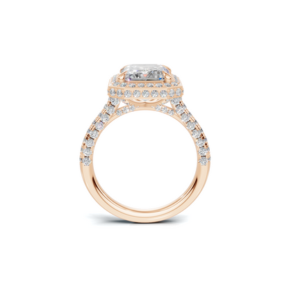 Brilliant Pave Halo Ring