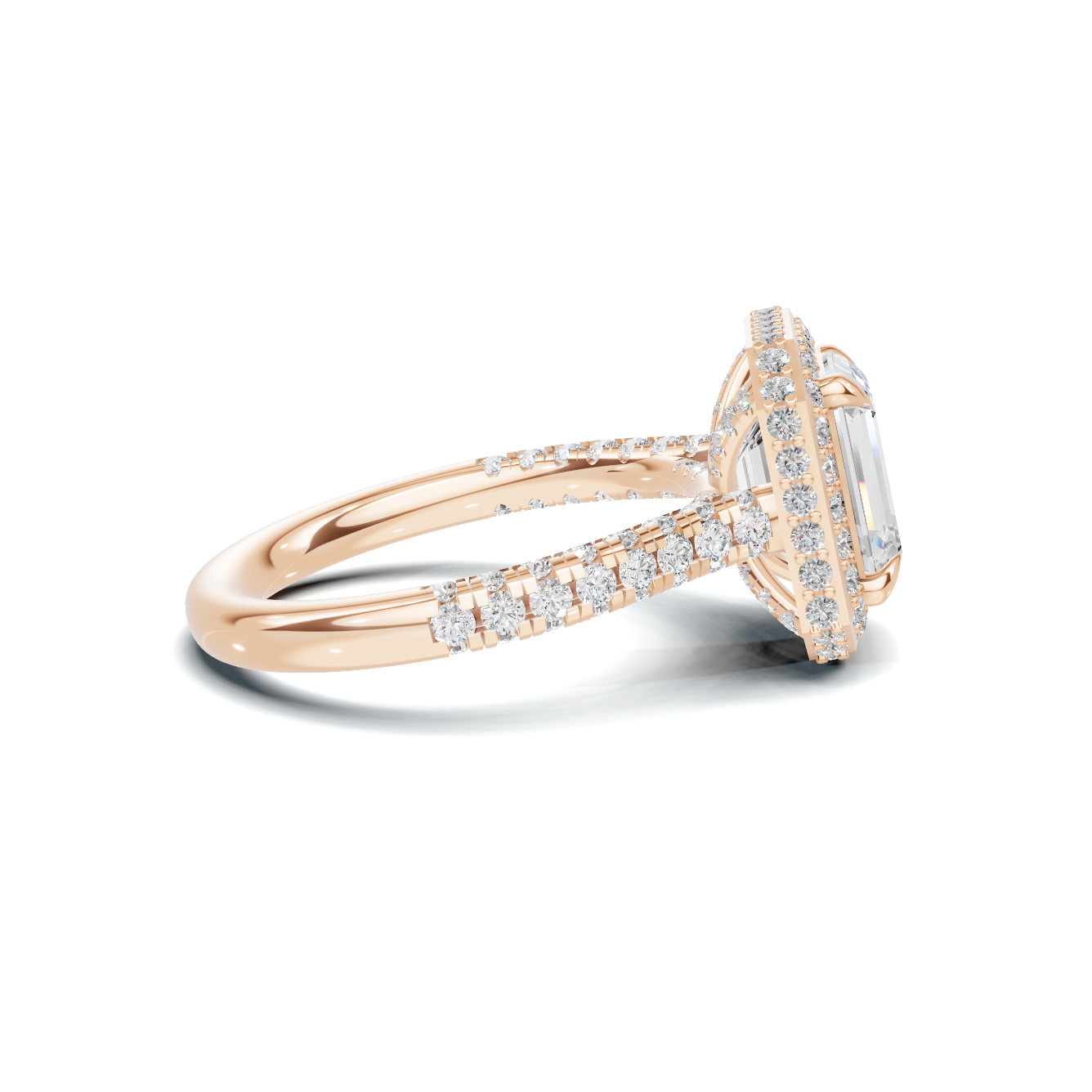 Brilliant Pave Halo Ring
