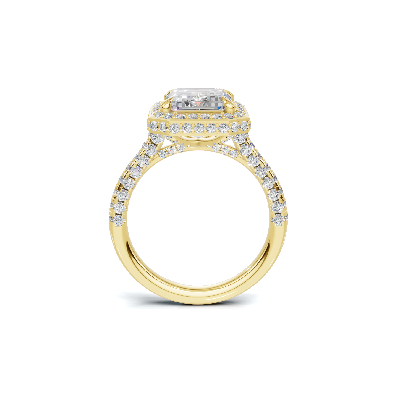 Brilliant Pave Halo Ring
