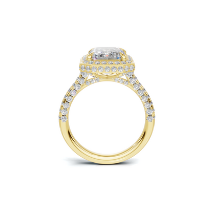 Brilliant Pave Halo Ring