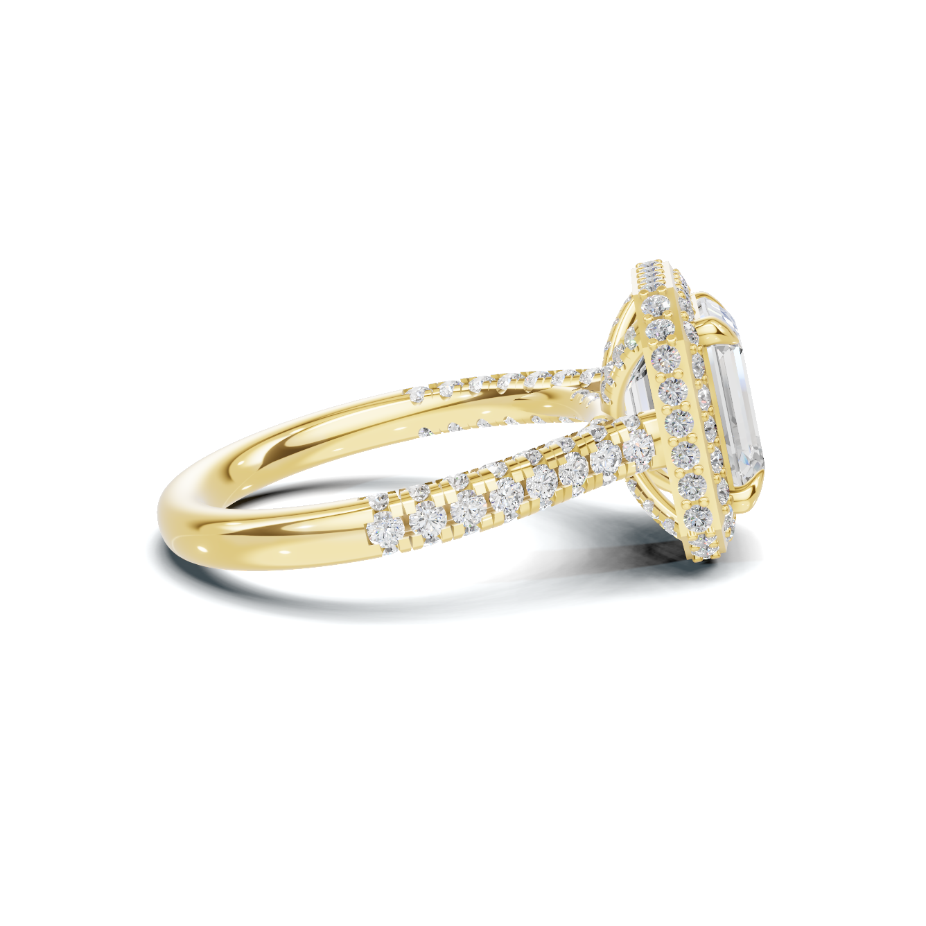 Brilliant Pave Halo Ring