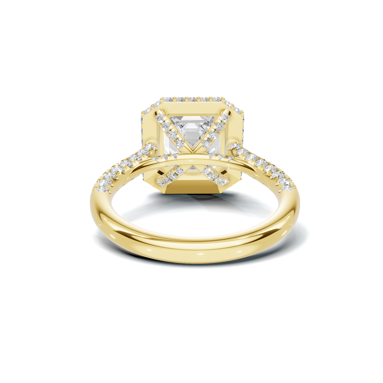 Brilliant Pave Halo Ring