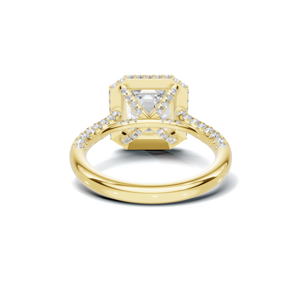 Brilliant Pave Halo Ring