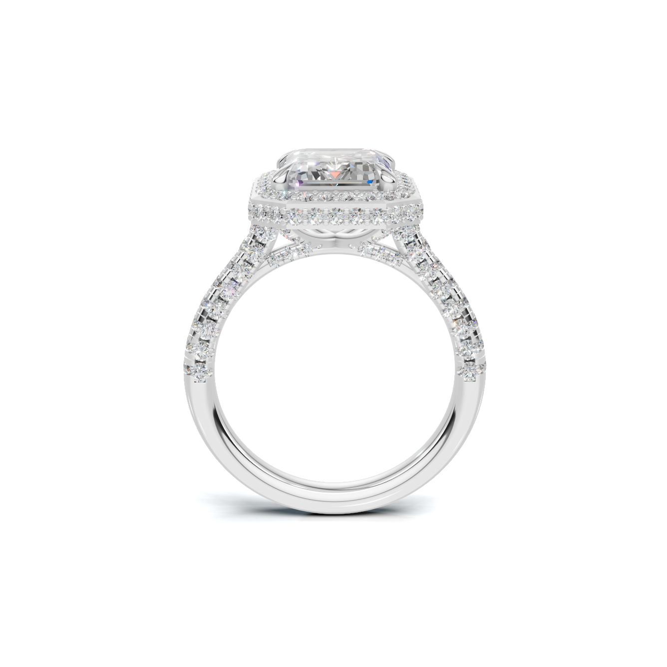 Brilliant Pave Halo Ring