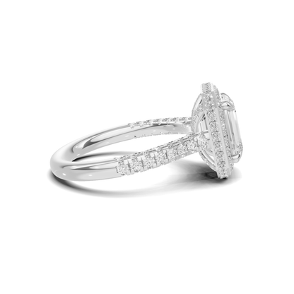 Brilliant Pave Halo Ring
