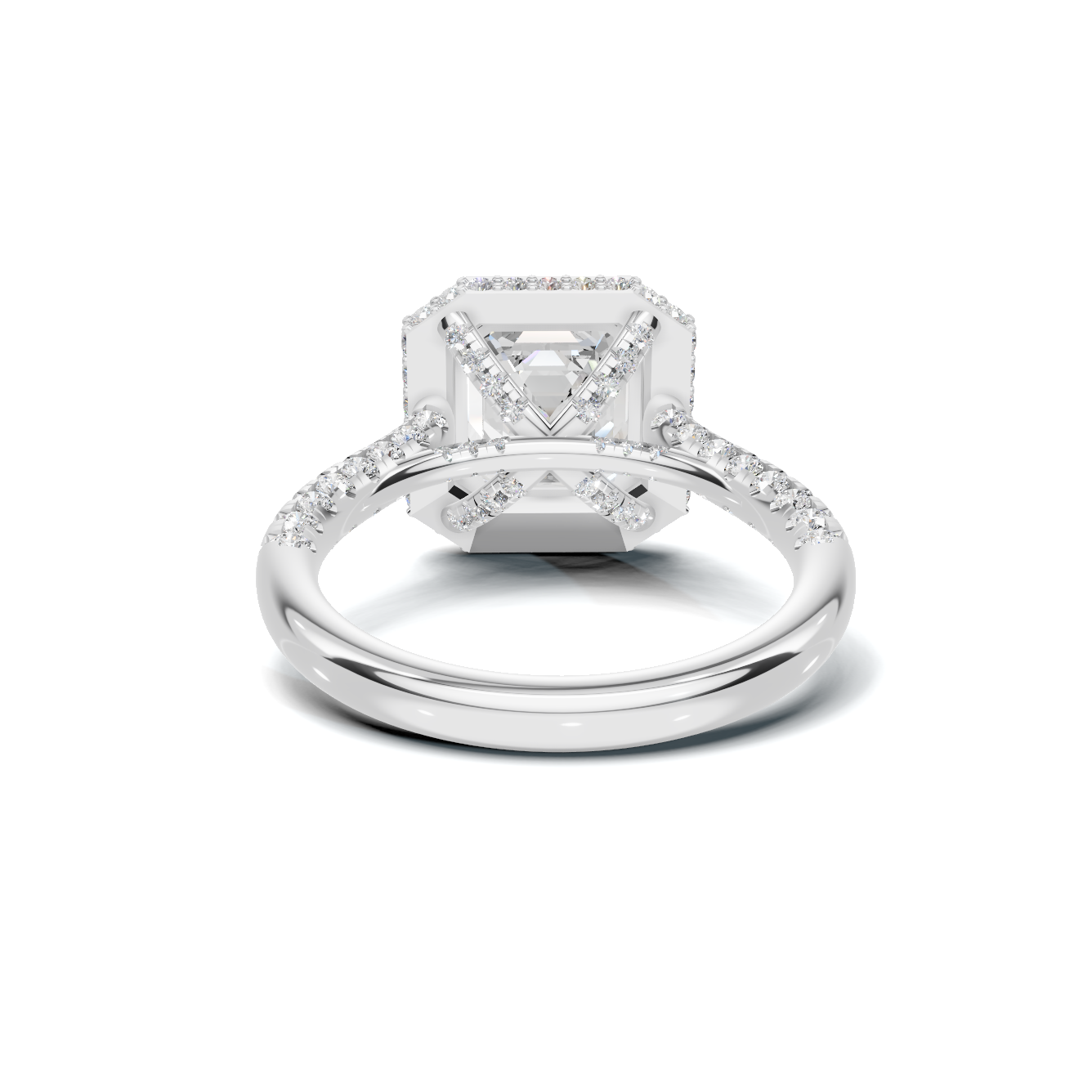 Brilliant Pave Halo Ring