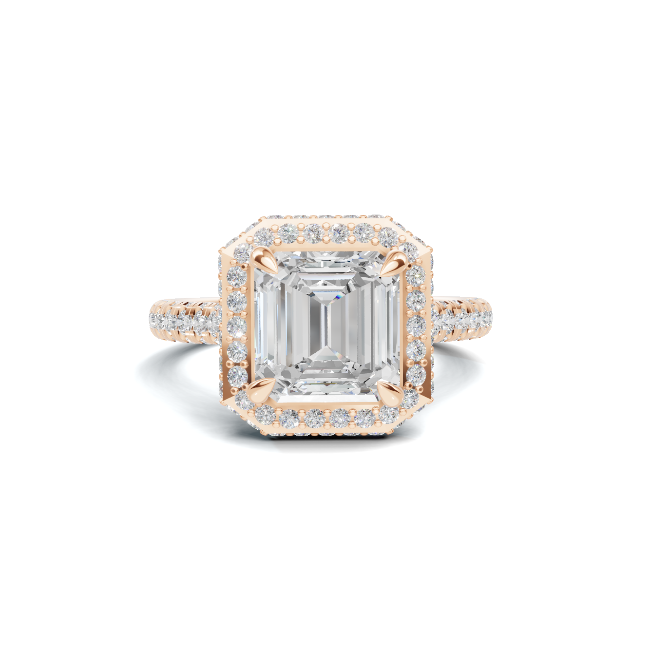 Brilliant Pave Halo Ring