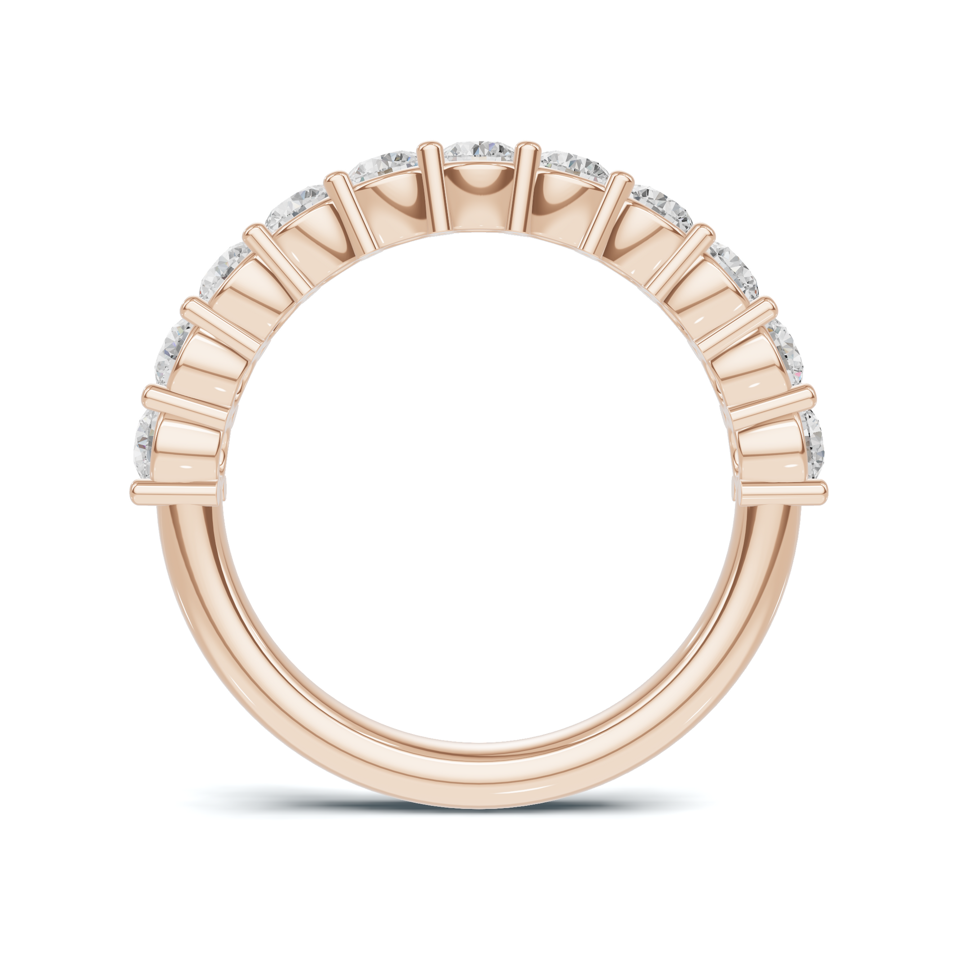 Brilliant Shared Prong Ring