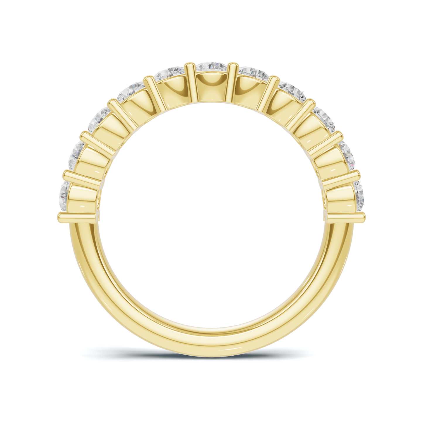 Brilliant Shared Prong Ring