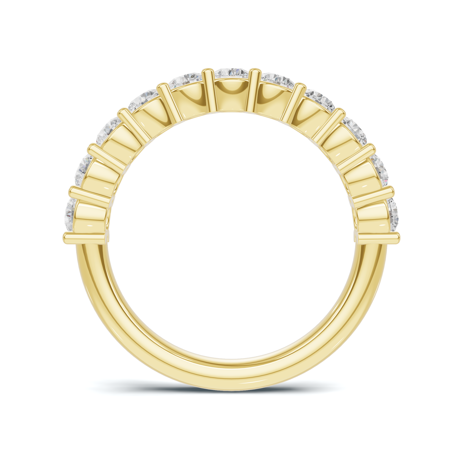Brilliant Shared Prong Ring