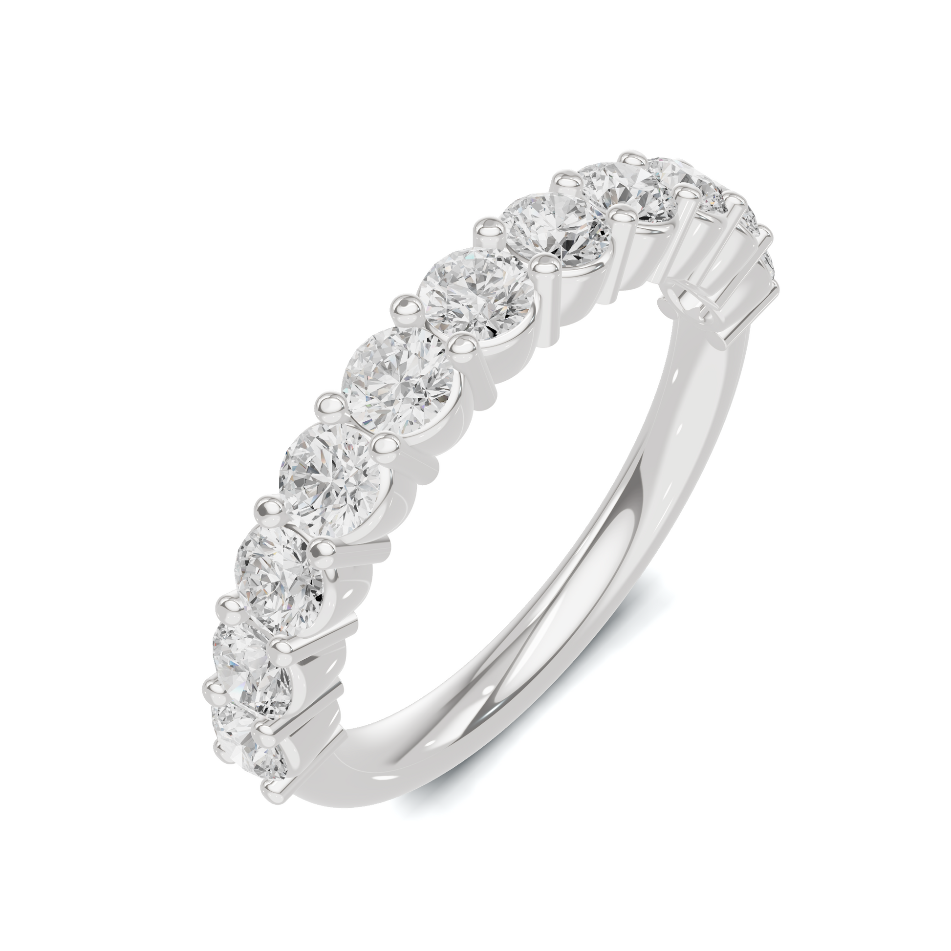 Brilliant Shared Prong Ring