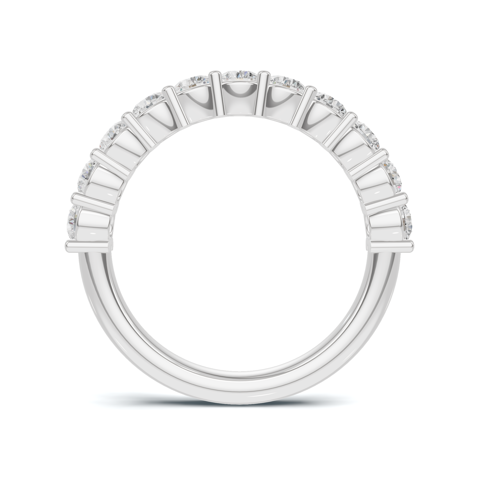 Brilliant Shared Prong Ring