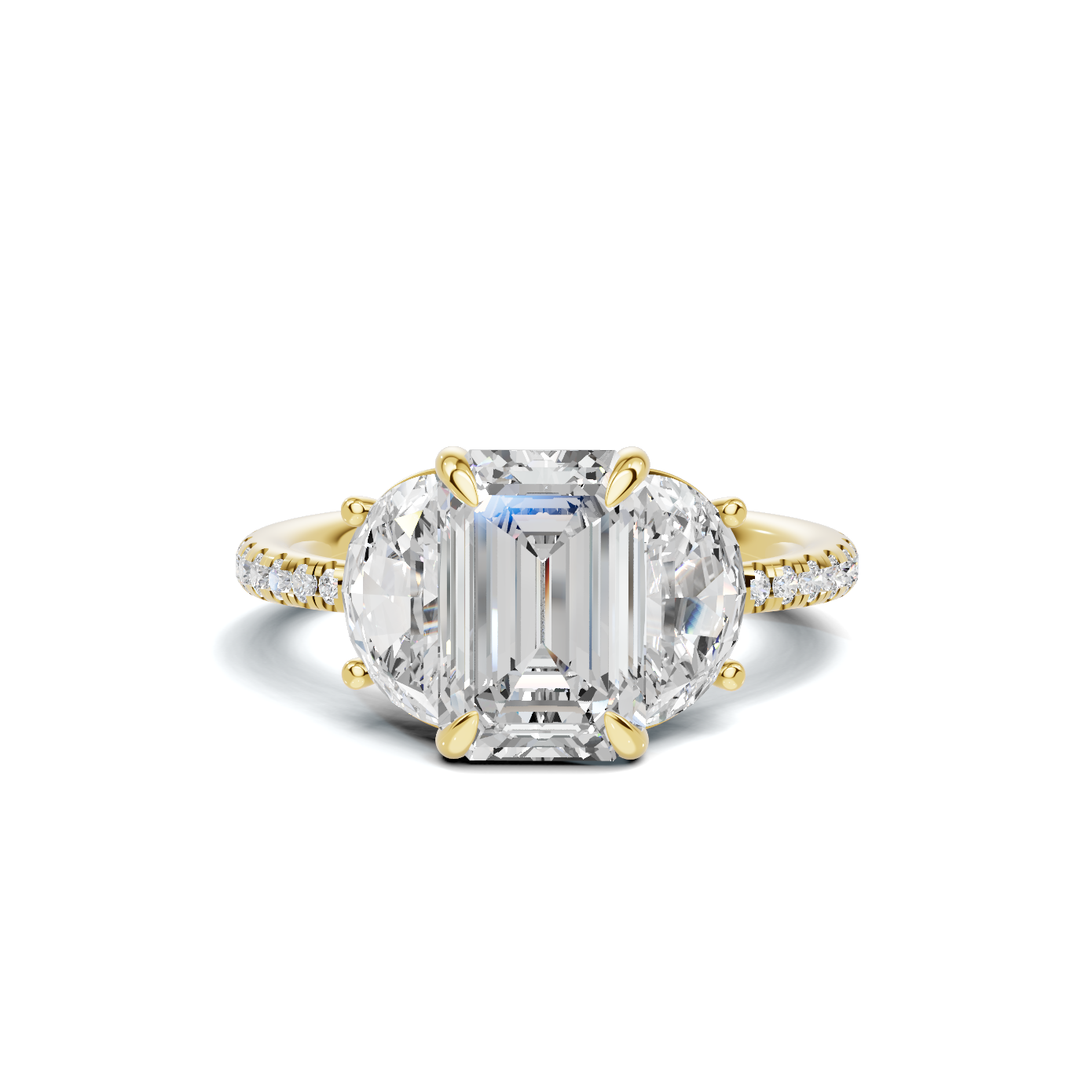 Brilliant Three Stone Ring