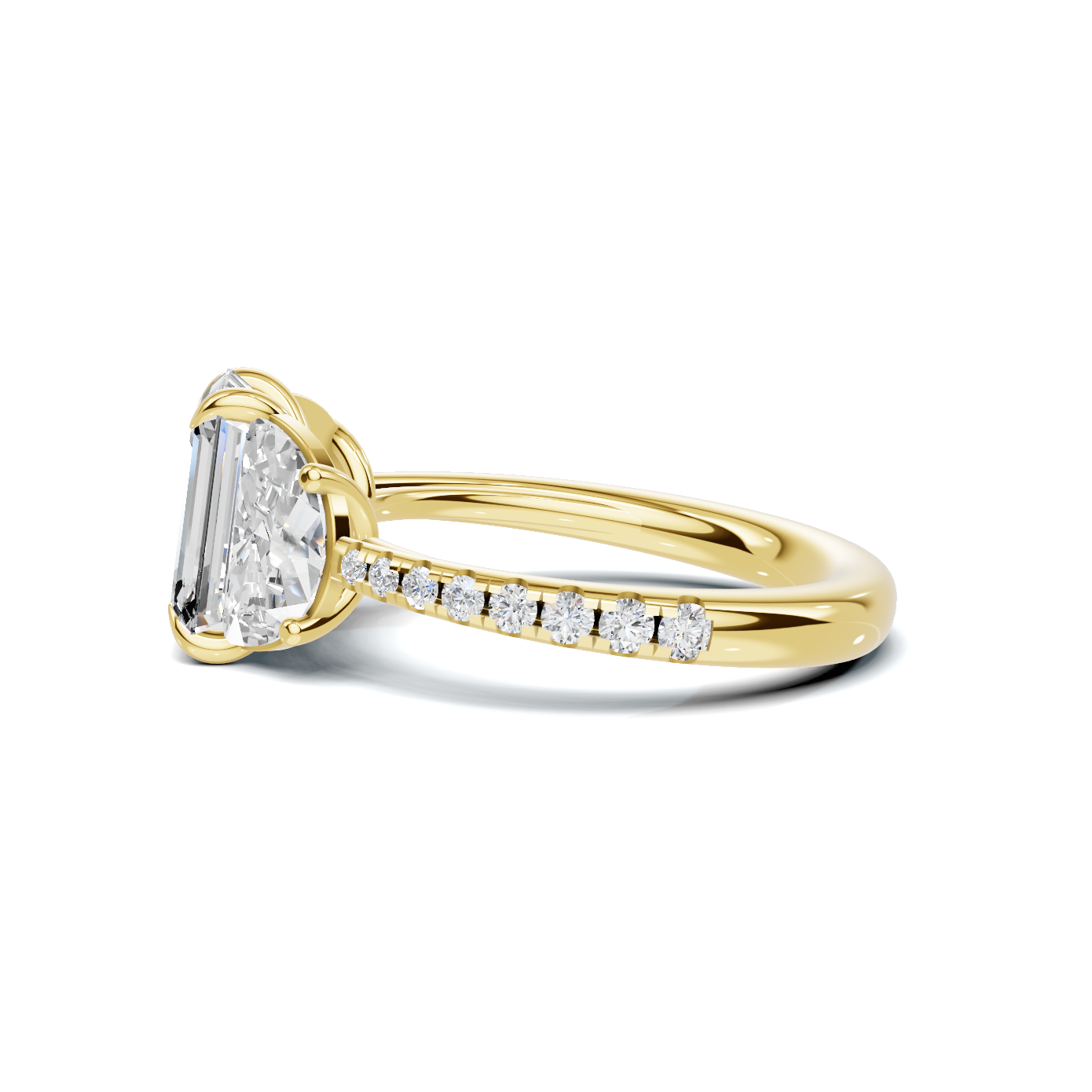 Brilliant Three Stone Ring
