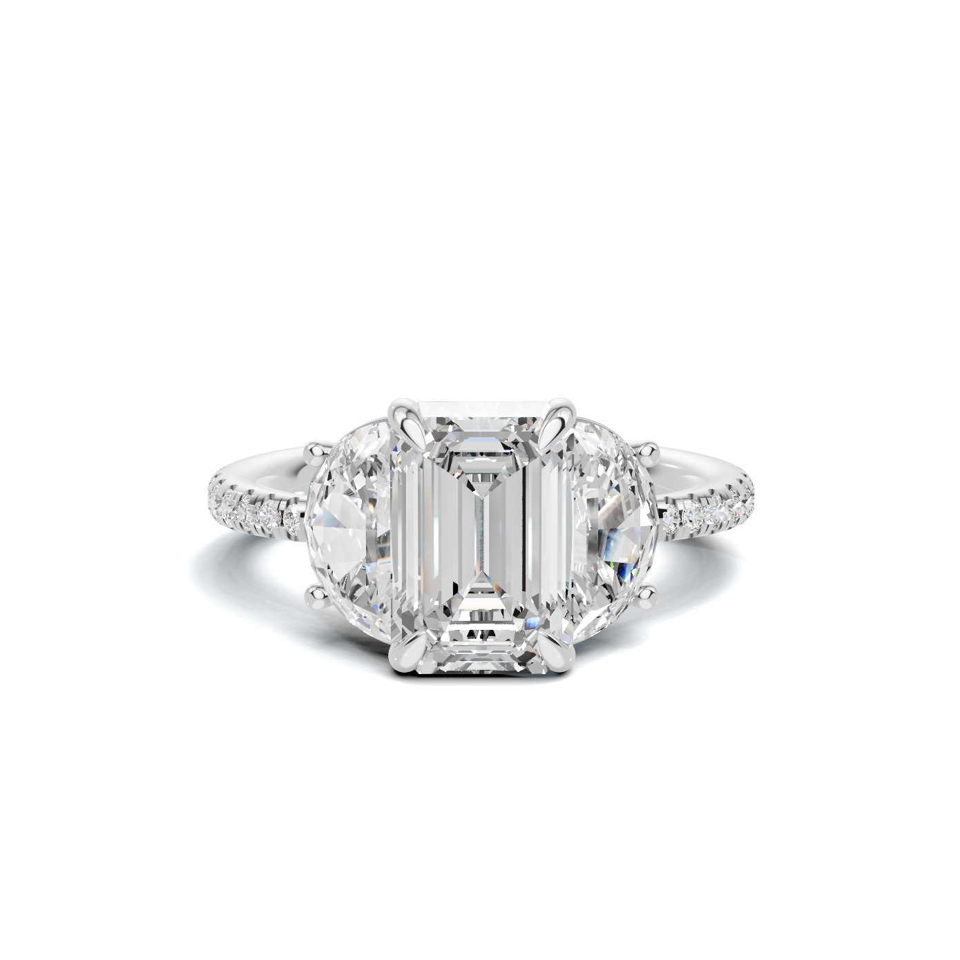 Brilliant Three Stone Ring
