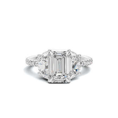 Brilliant Three Stone Ring