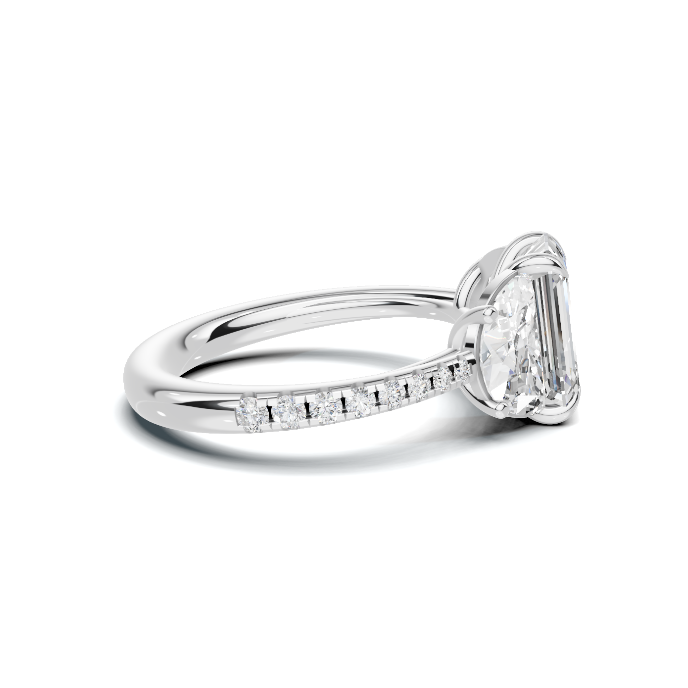 Brilliant Three Stone Ring