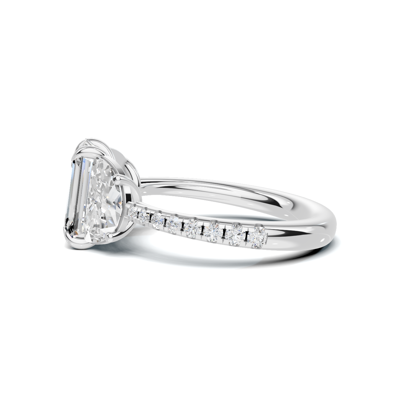 Brilliant Three Stone Ring