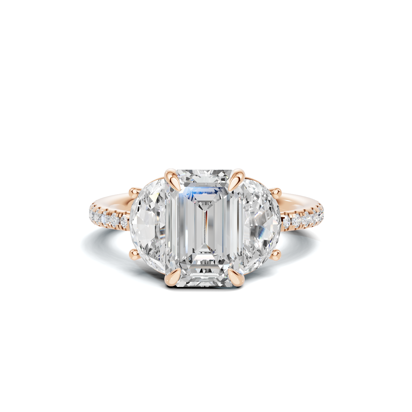 Brilliant Three Stone Ring