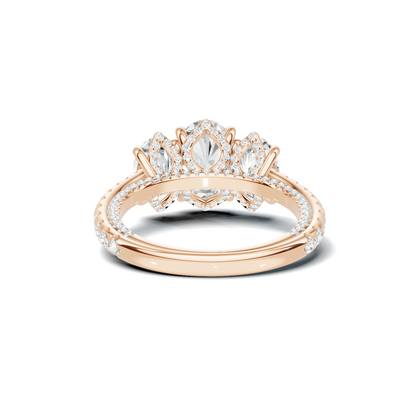 Brilliant Triple Stone Ring