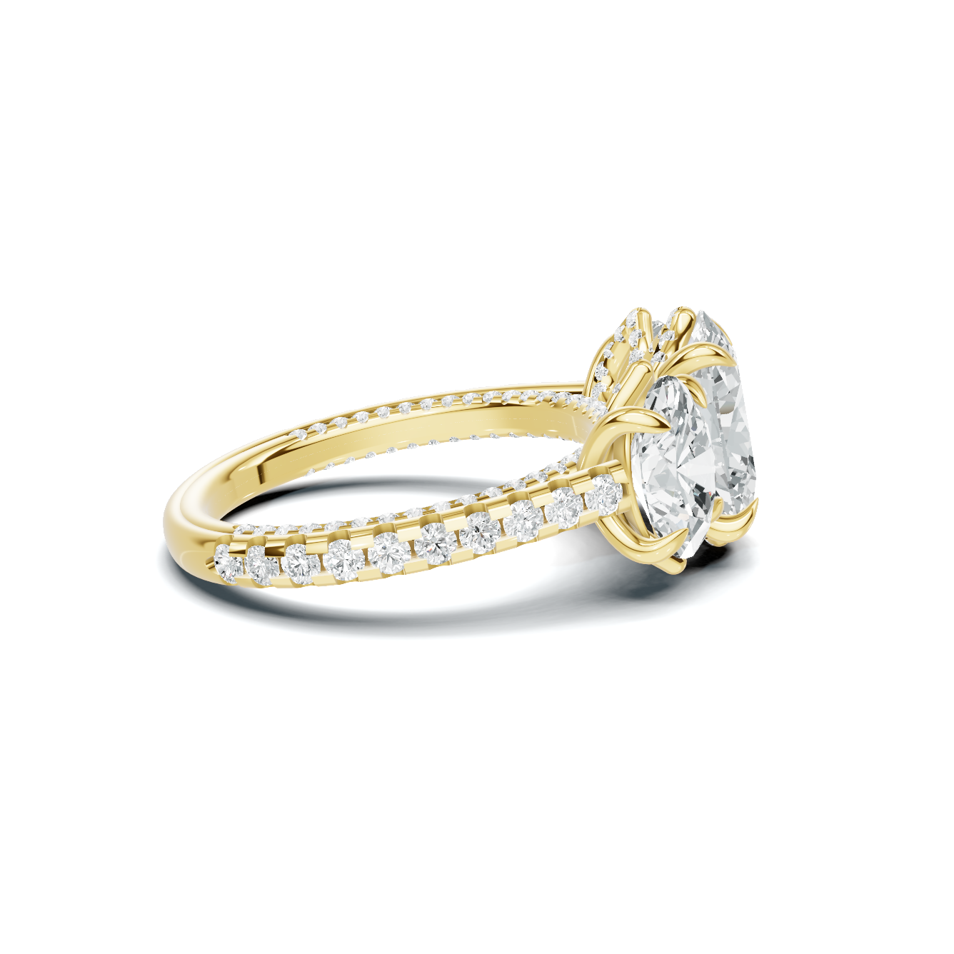 Brilliant Triple Stone Ring