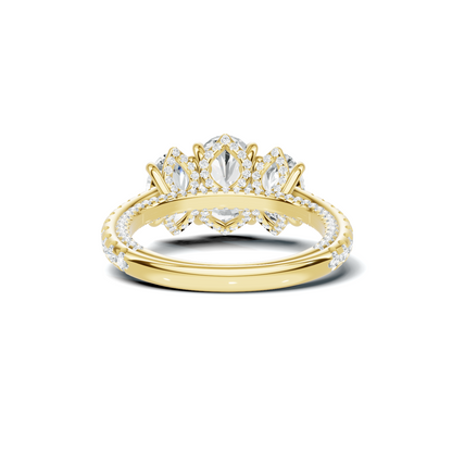 Brilliant Triple Stone Ring