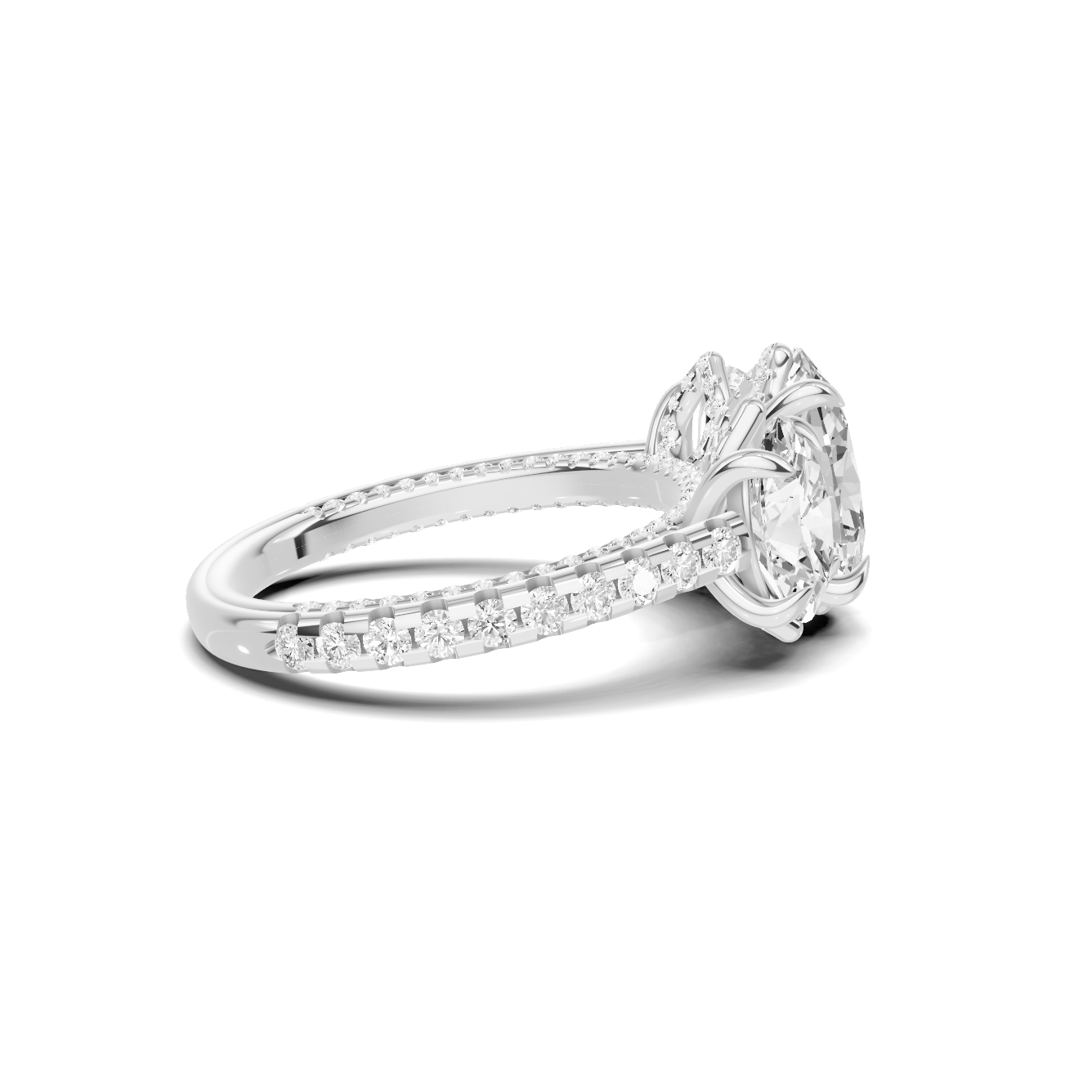Brilliant Triple Stone Ring