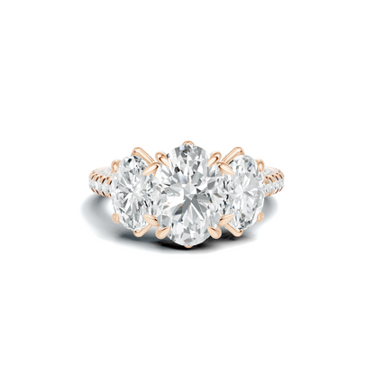Brilliant Triple Stone Ring
