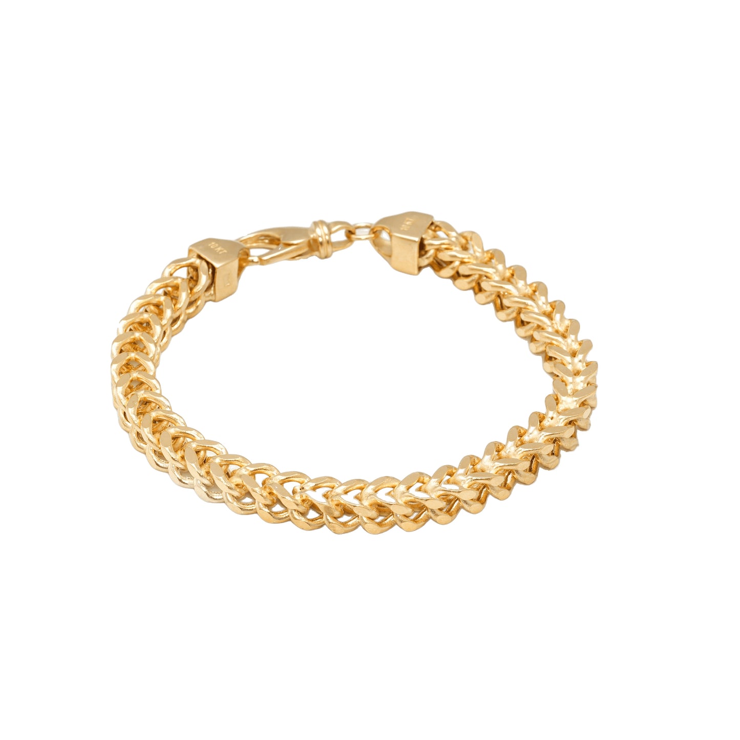 10K Yellow Gold Franco 7mm Bracelet