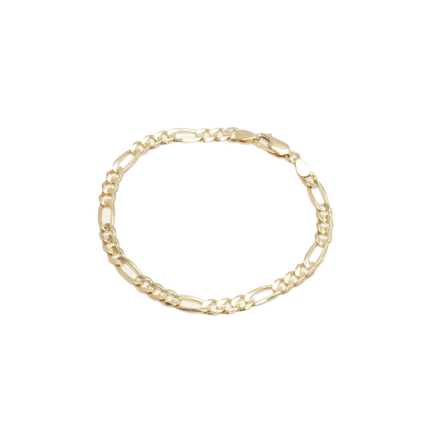 14K Yellow Gold Figaro 4.6mm Bracelet