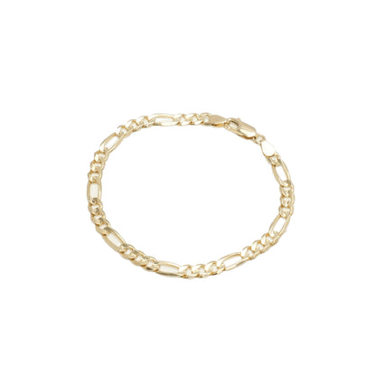 14K Yellow Gold Figaro 4.6mm Bracelet