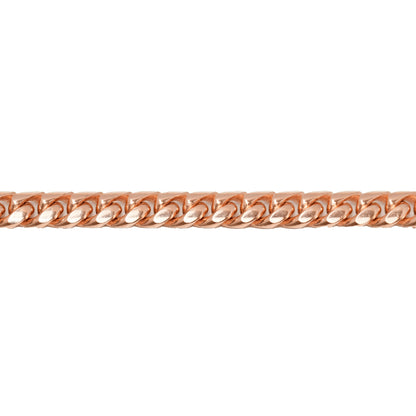 10K Rose Gold Cuban Link Solid 5.7mm Bracelet