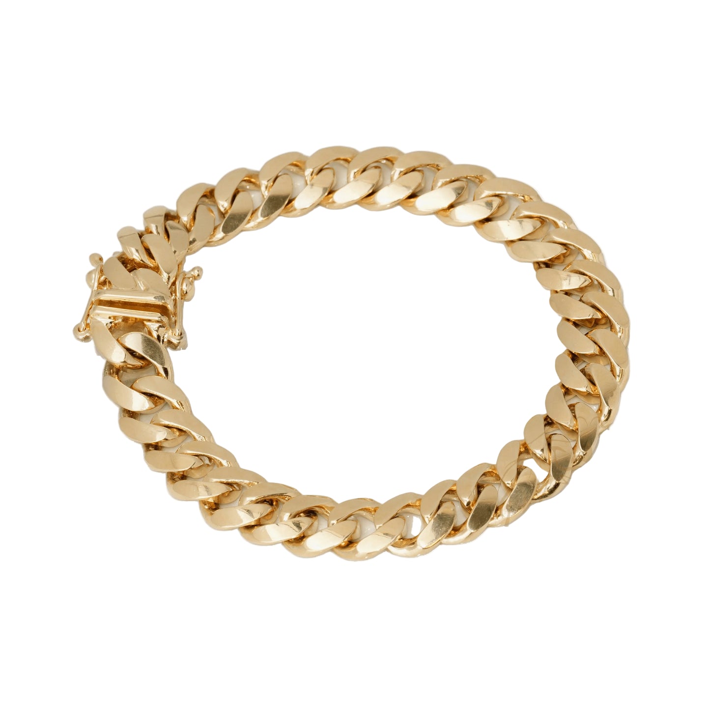 14K Yellow Gold Cuban Link Solid 10.3mm Bracelet