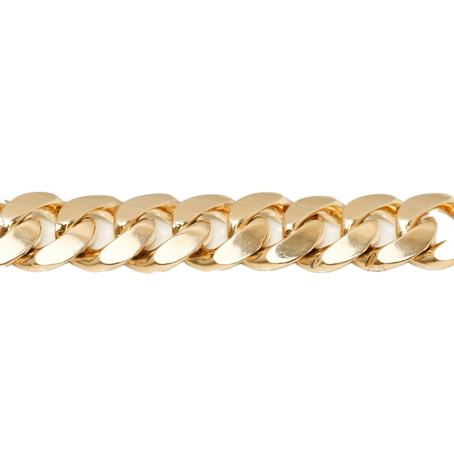 14K Yellow Gold Cuban Link Solid 10.3mm Bracelet