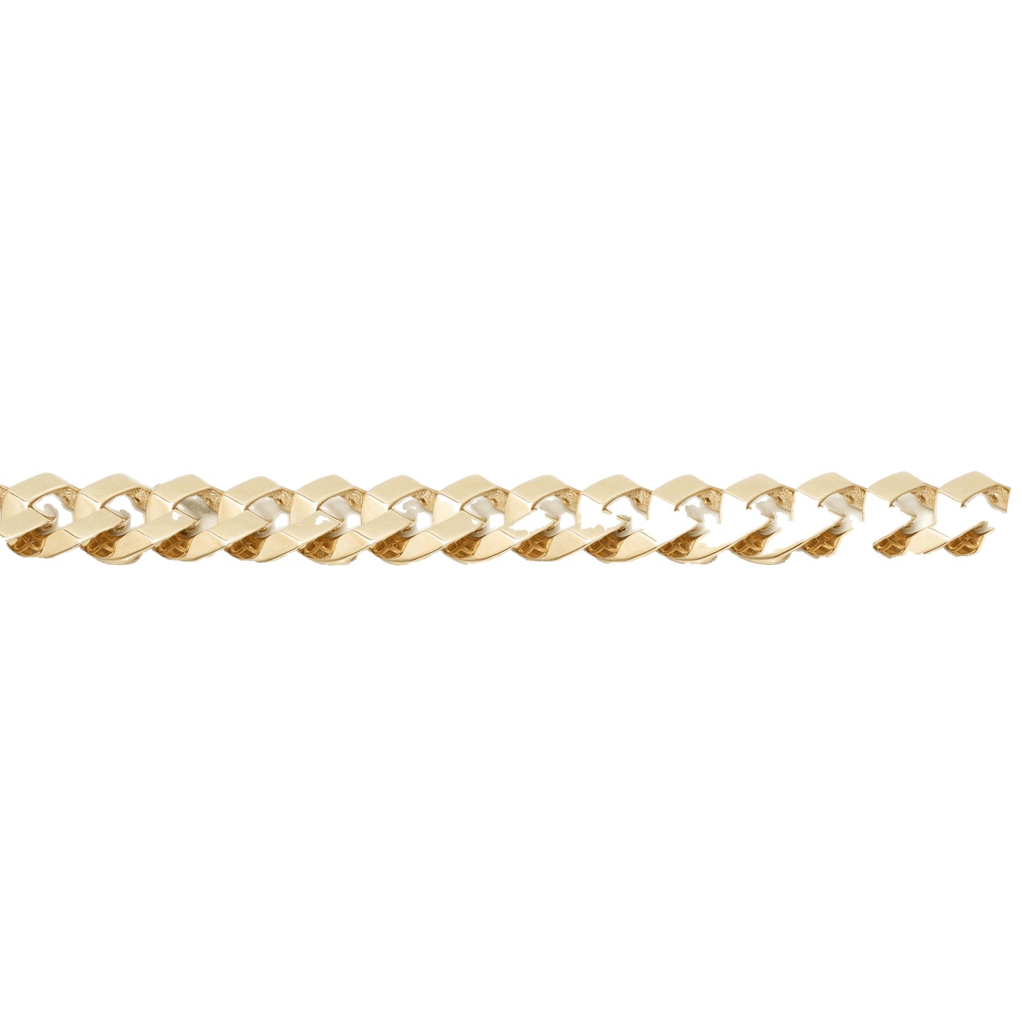 10K Yellow Gold Curb 8.5mm 7.5" Bracelet