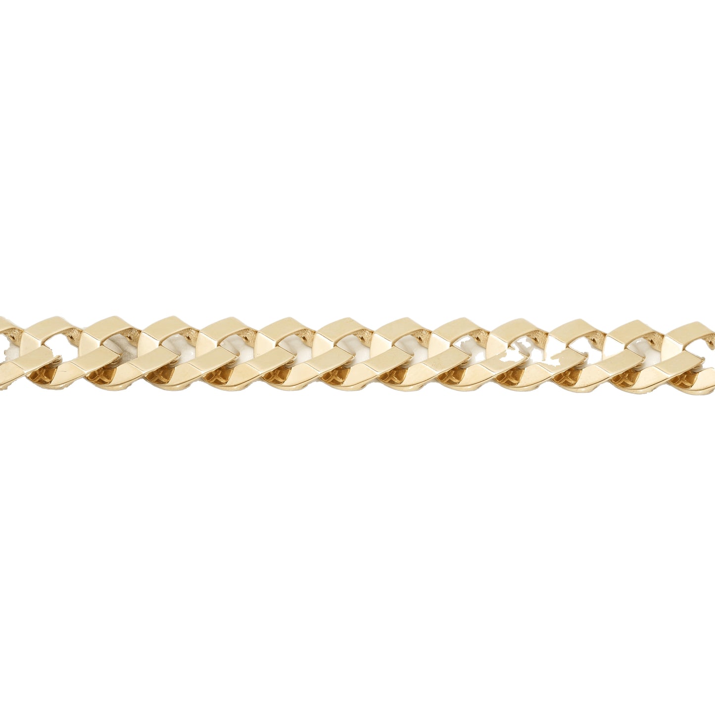 10K Yellow Gold Curb 10.5mm 7.5" Bracelet