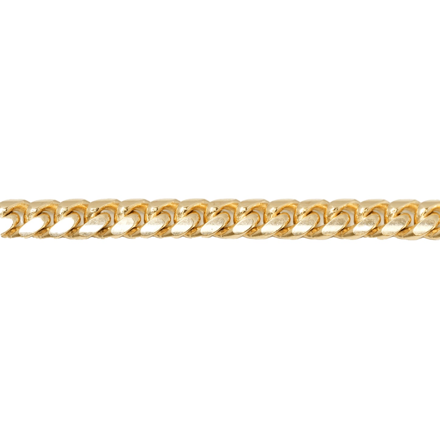 14K Yellow Gold Cuban Link Solid 6mm Bracelet