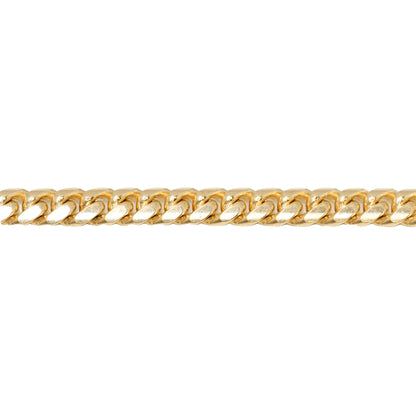 14K Yellow Gold Cuban Link Solid 6mm Bracelet