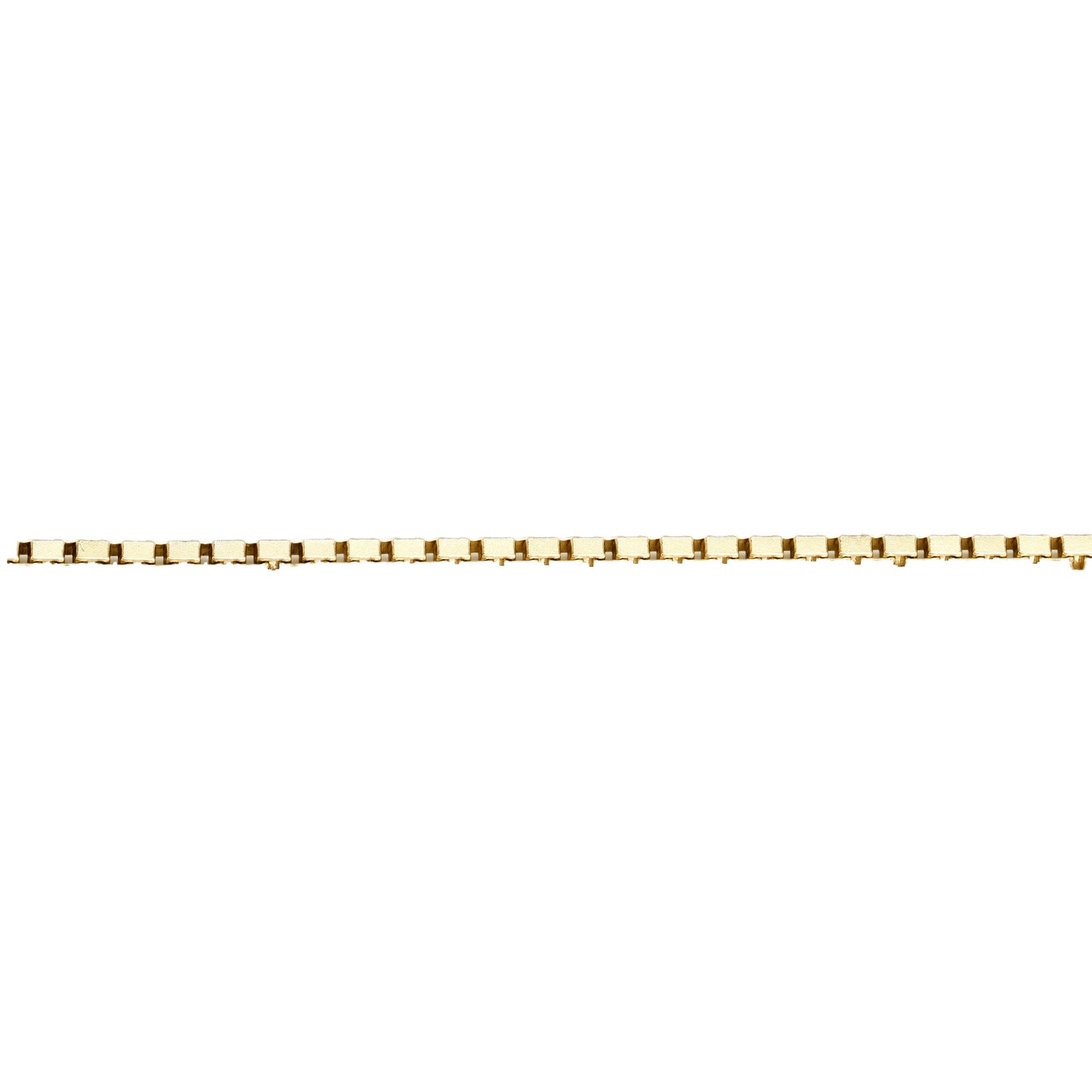 10K Yellow Gold Box 8.5" Bracelet