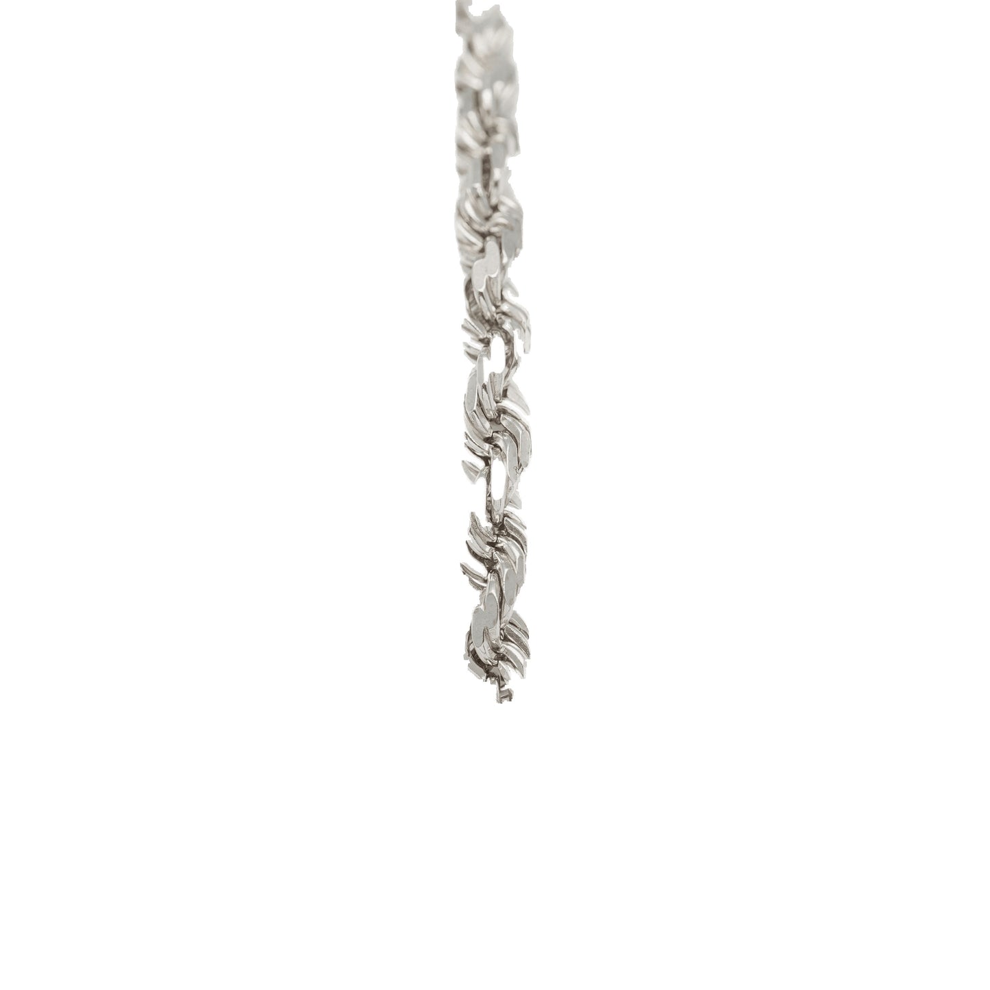 10K White Gold Rope 9.5" Bracelet