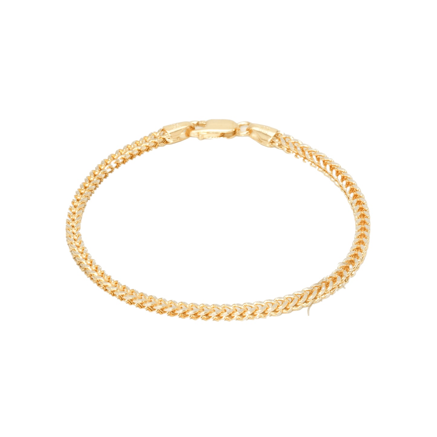 10K Two-Tone Yellow & White Gold Franco Diamond-Cut 2.6mm Bracelet