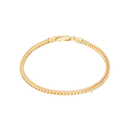10K Two-Tone Yellow & White Gold Franco Diamond-Cut 2.6mm Bracelet