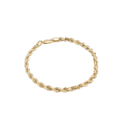 10K Yellow Gold Rope 4.5mm Bracelet