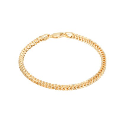 10K Two-Tone Yellow & White Gold Franco Diamond-Cut 2.4mm Bracelet