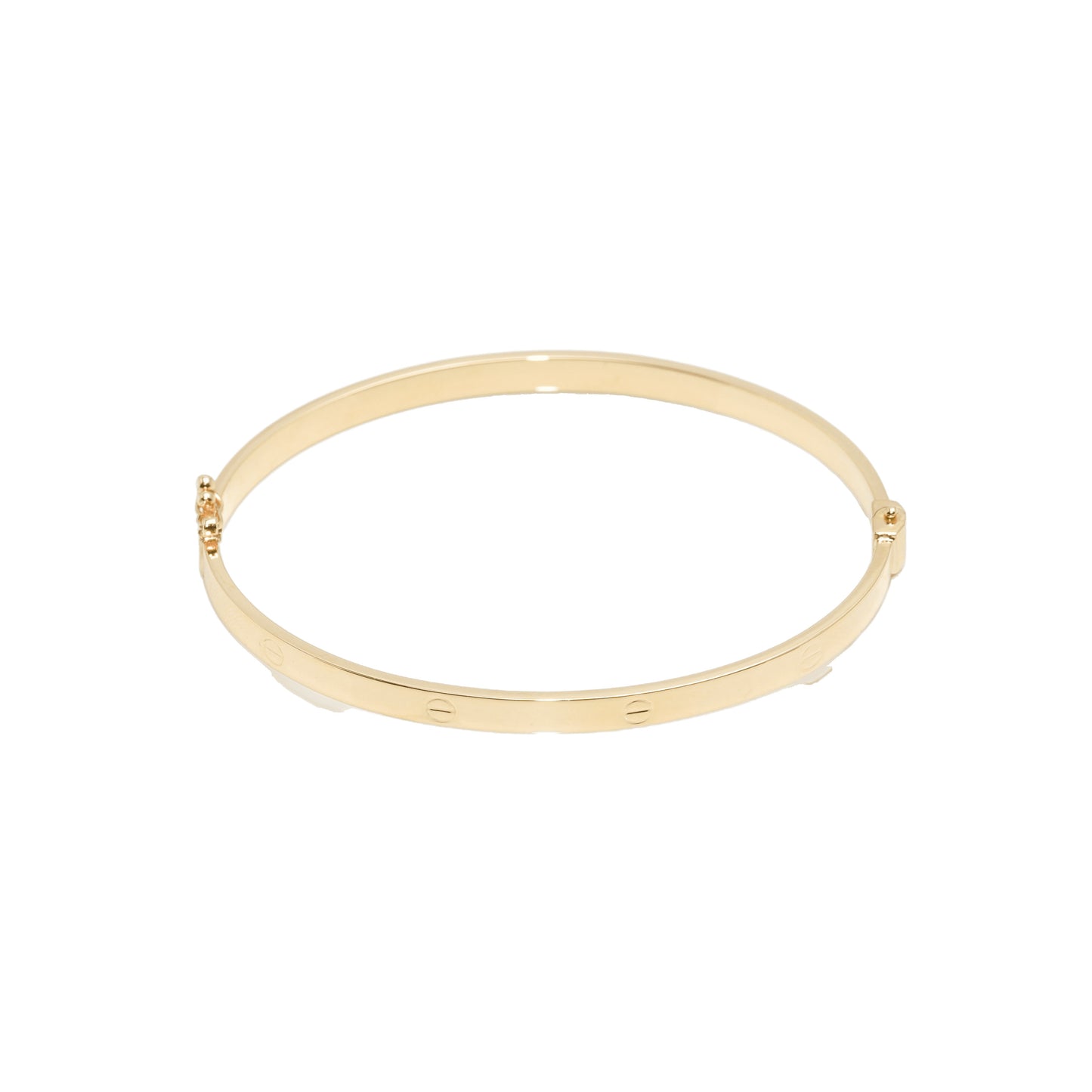 Bangle Bracelet - 10K Yellow Gold Love Style 4mm